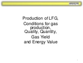 1) production of landfill gas